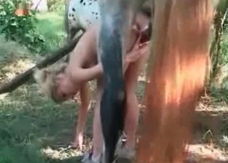 Hardcore sex with a big-dicked stallion