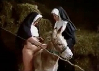 Naughty nuns want to sin with an animal