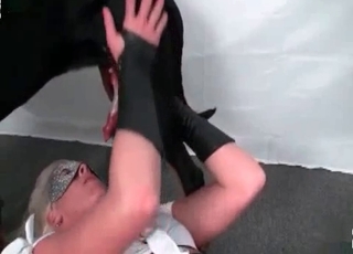 Red dog cock slowly sucked on cam