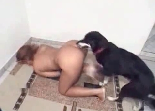 Tiny puppy pounding a tight pussy